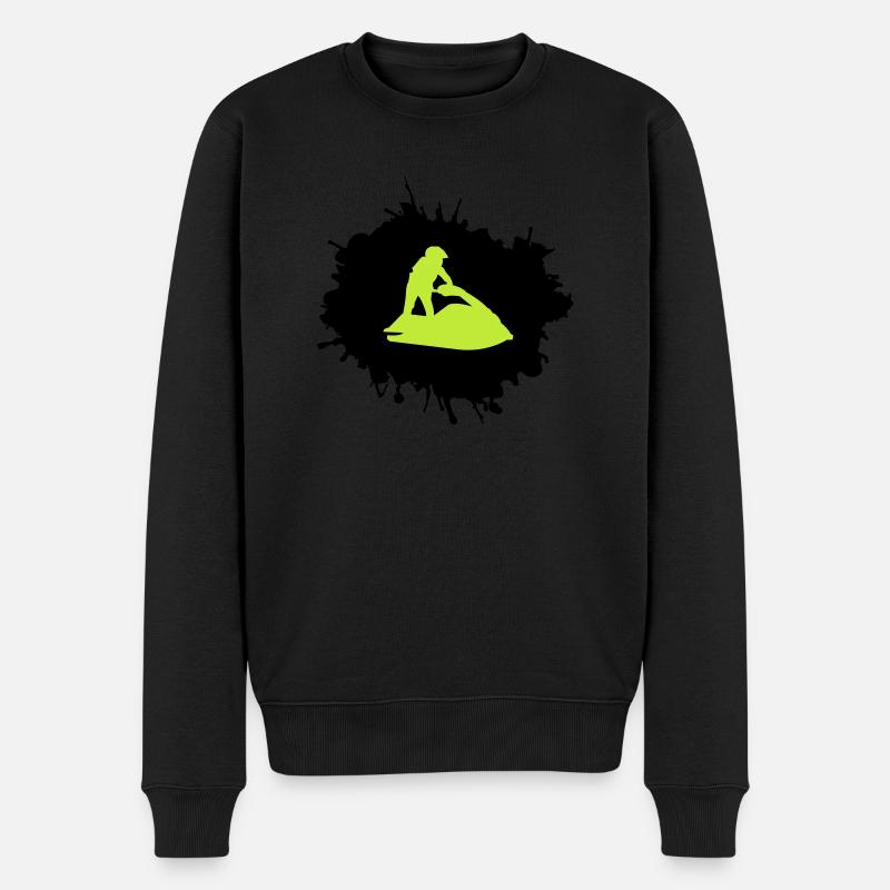 jet ski klecks - Männer Premium Bio Pullover - Schwarz