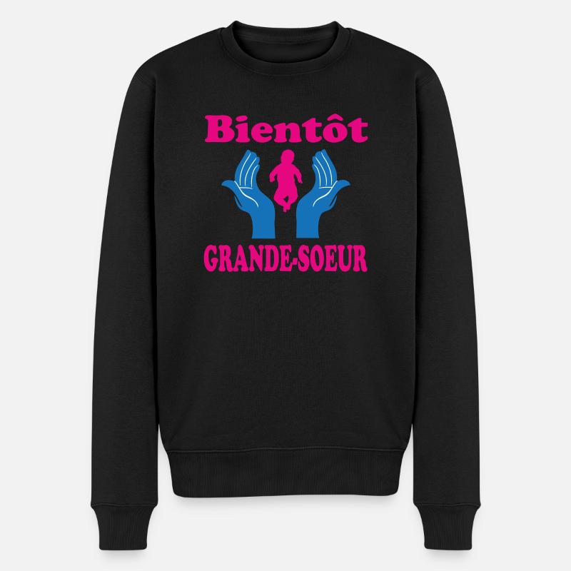 BIENTOT GRANDE SOEUR - Pull Premium bio Homme - noir
