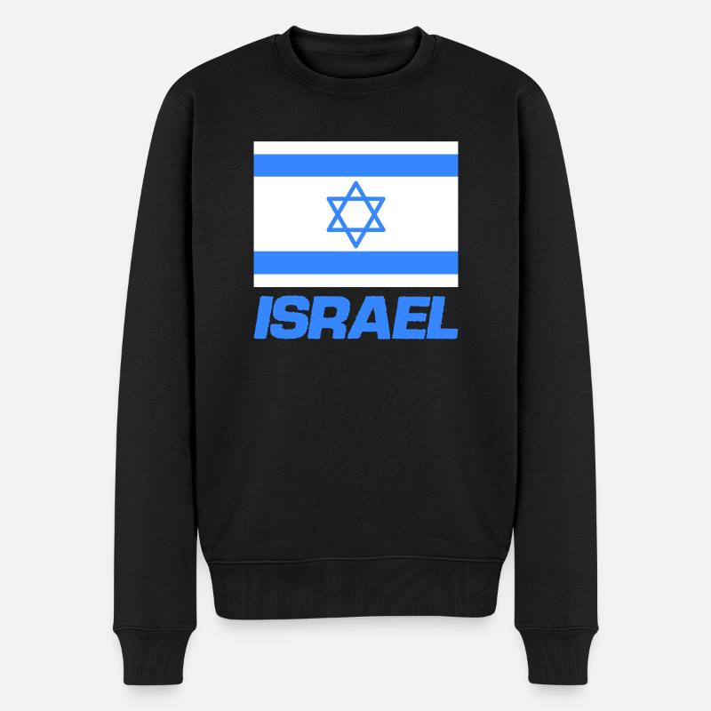 israel fahne - Männer Premium Bio Pullover - Schwarz