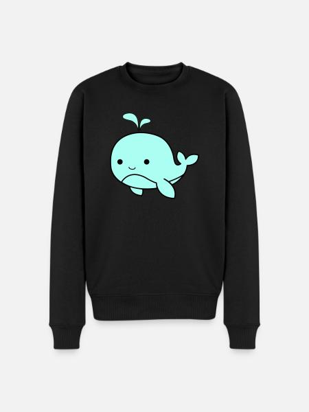 Baby Whale 02 - Men's Premium Organic Jumper - black