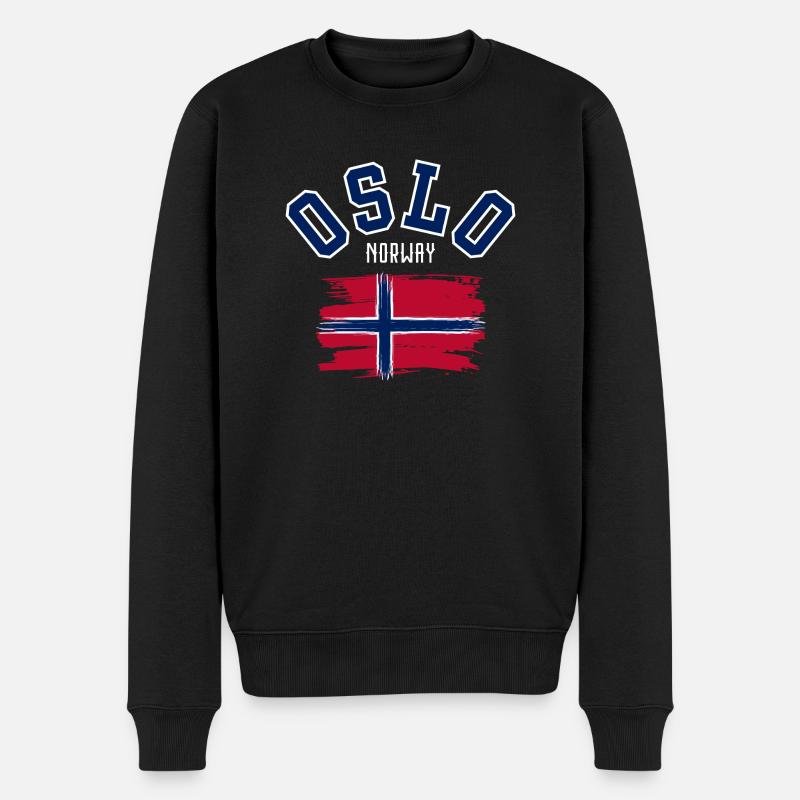 Oslo, Norvège - Pull Premium bio Homme - noir