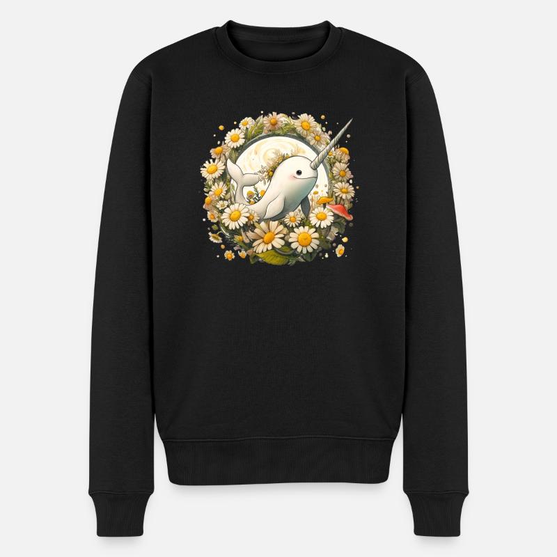 Narwal - Männer Premium Bio Pullover - Schwarz