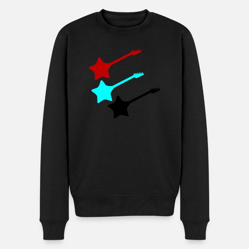 stern gitarren - Männer Premium Bio Pullover - Schwarz