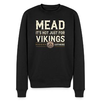 Honigwein – Mehr als nur Wikingerkultur - Männer Premium Bio Pullover - Schwarz - Vorne - Nico (187cm)