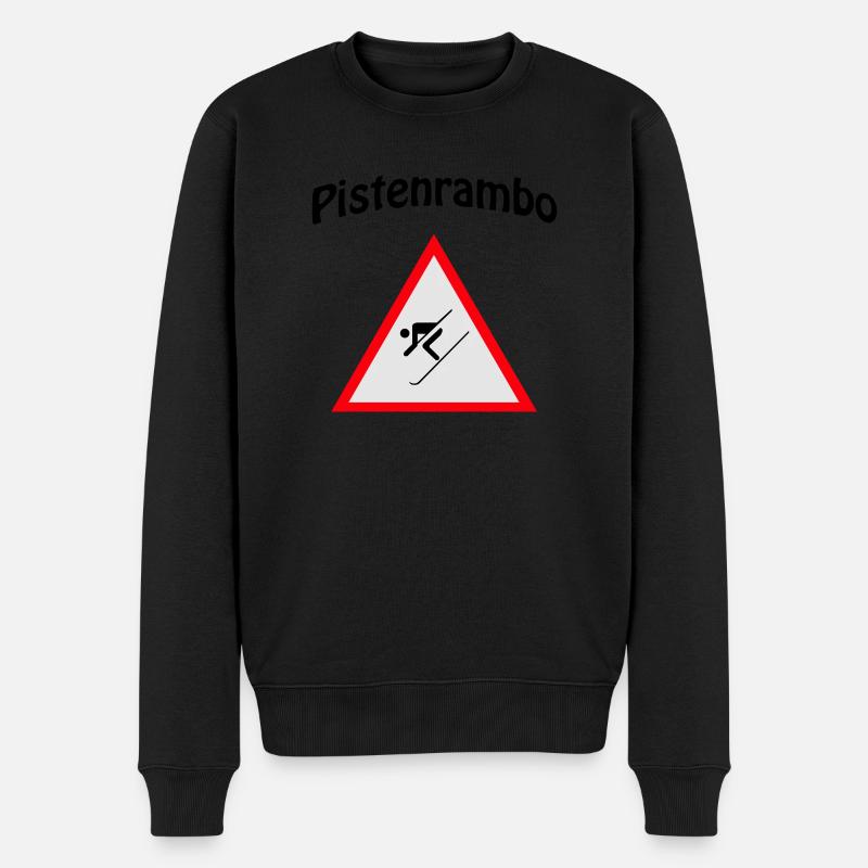 Pistenrambo - Männer Premium Bio Pullover - Schwarz