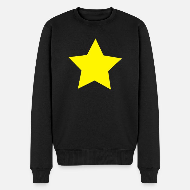 star - Männer Premium Bio Pullover - Schwarz