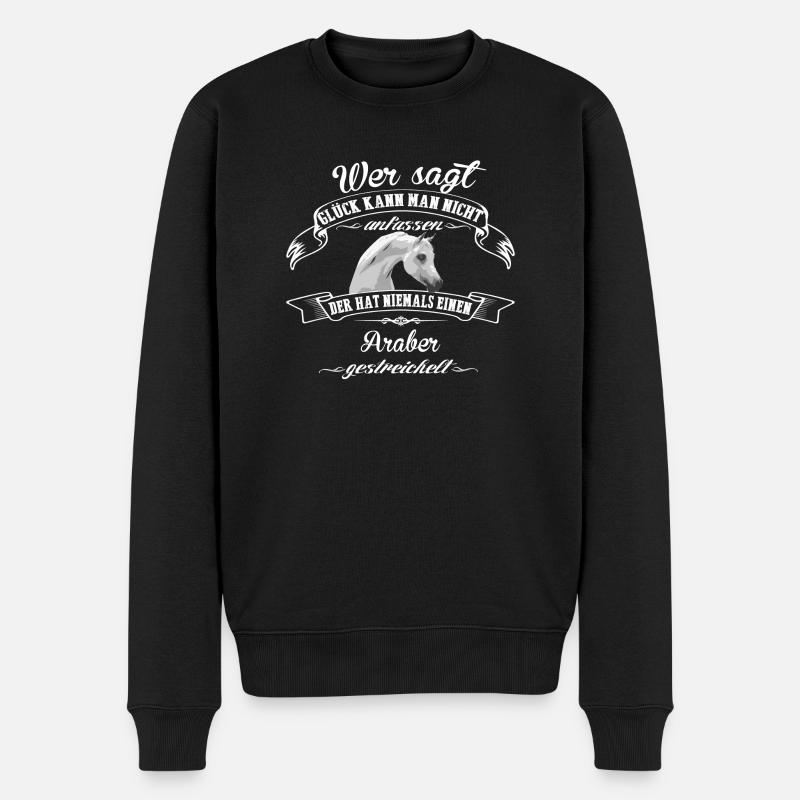 ARABER Glück - Männer Premium Bio Pullover - Schwarz