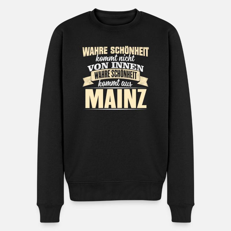 MAINZ - Schönheit - Männer Premium Bio Pullover - Schwarz