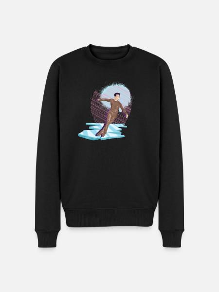 Schlittschuhlaufen Eiskunstlauf Eiskunstläufer Eis - Männer Premium Bio Pullover - Schwarz