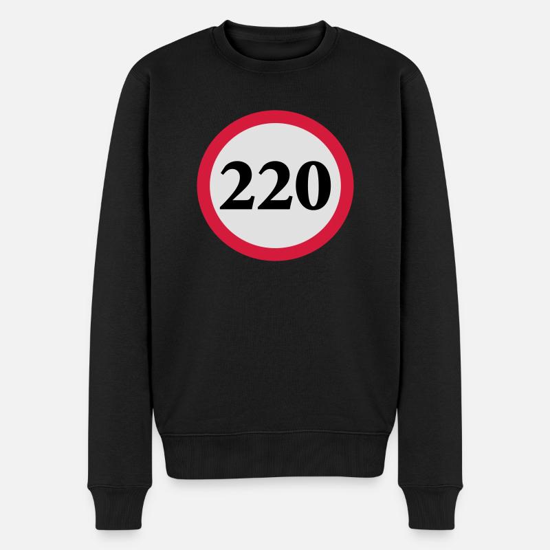 geschwindigkeitstafel_220 - Männer Premium Bio Pullover - Schwarz