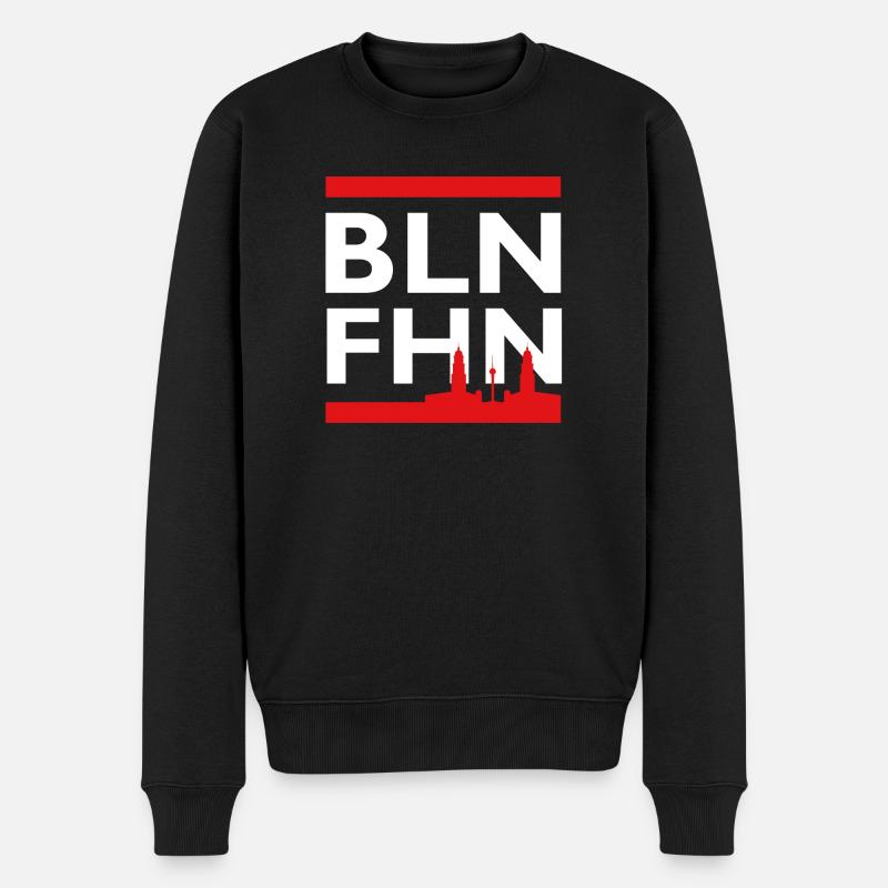 Berlin - Friedrichshain - Männer Premium Bio Pullover - Schwarz