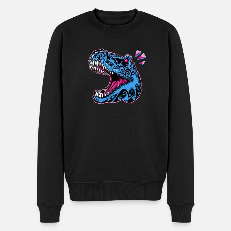 T rex Maori Pop - Pull Premium bio Homme - noir