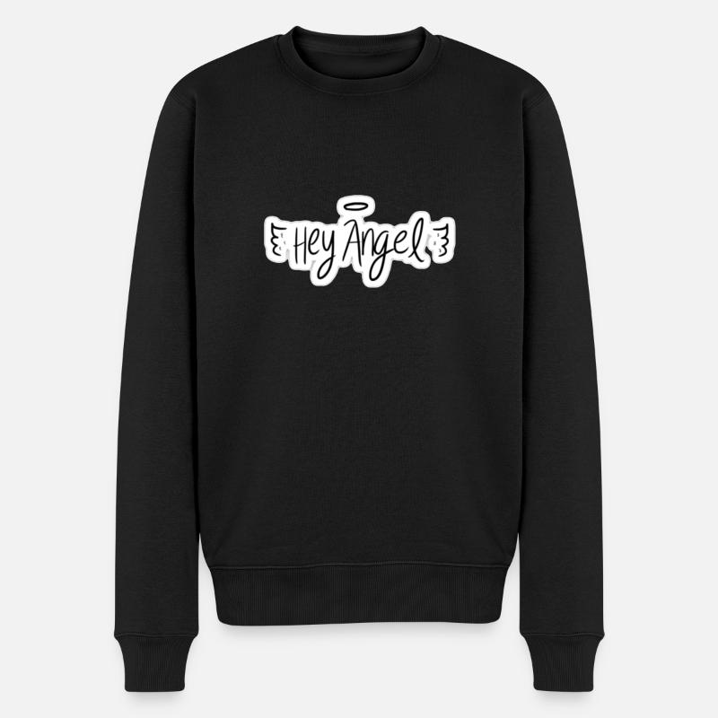 Nur Angel Sticker HarryStyles - Männer Premium Bio Pullover - Schwarz