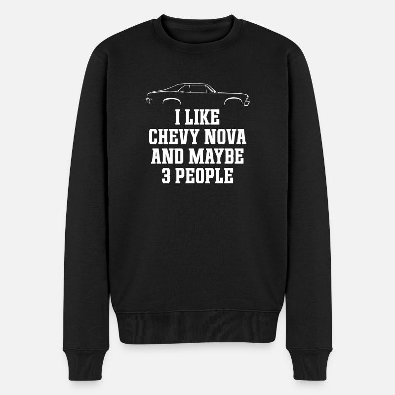 ICH MAG CHEVY NOVA UND VIELLEICHT 3 LEUTE - Männer Premium Bio Pullover - Schwarz