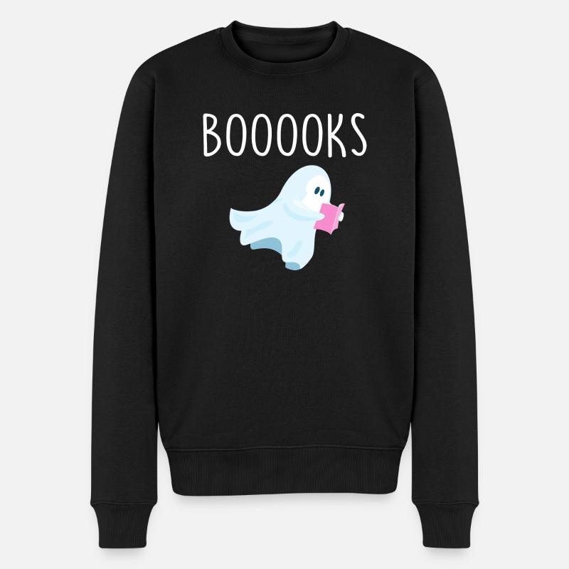 Booooks - Männer Premium Bio Pullover - Schwarz