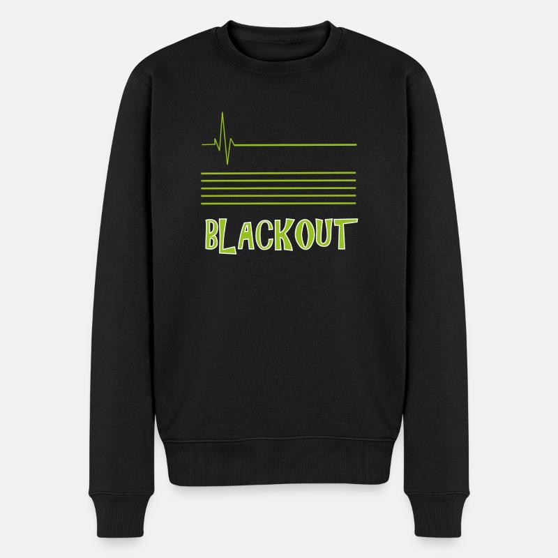 Blackout - Männer Premium Bio Pullover - Schwarz