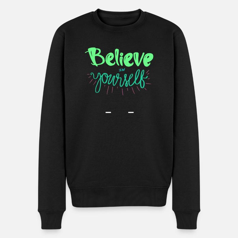 Motivation - Männer Premium Bio Pullover - Schwarz