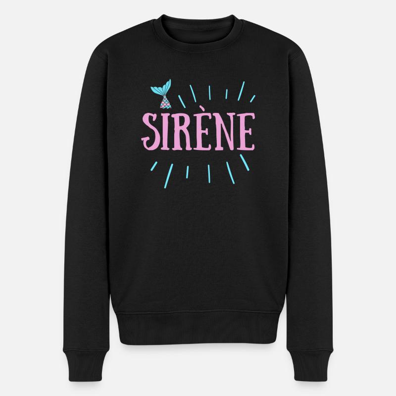 sirène petit logo - Pull Premium bio Homme - noir