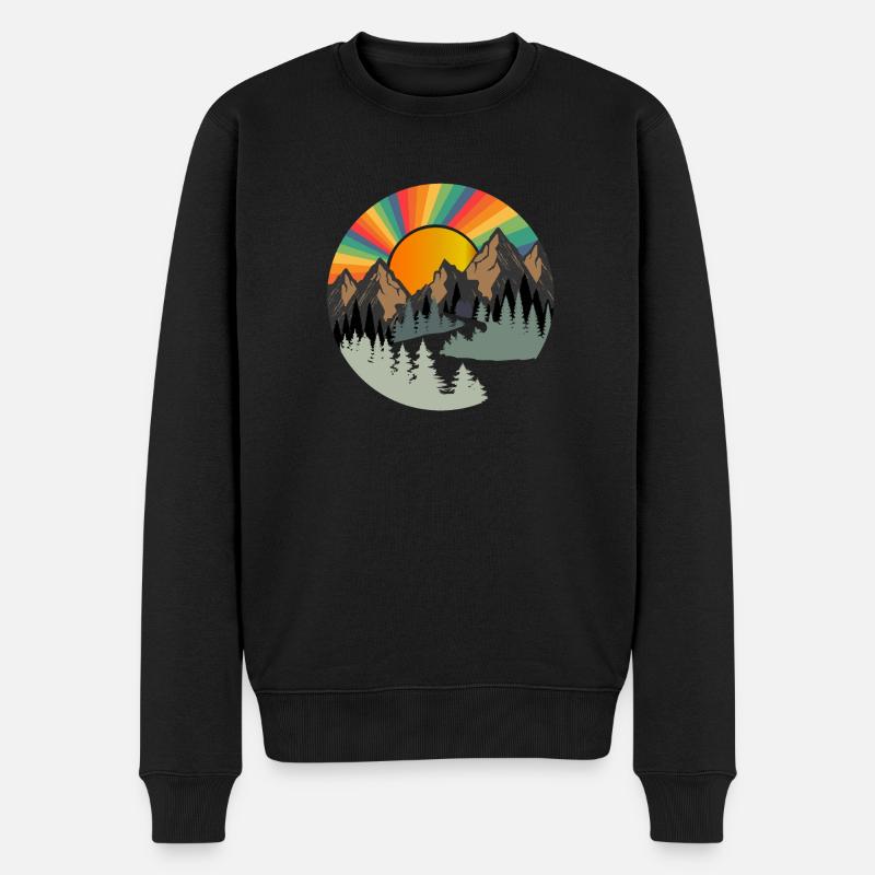 Sommets ensoleillés - Pull Premium bio Homme - noir