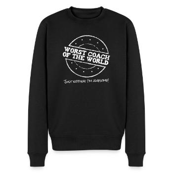 Worst coach of the world - tolle*r Trainer*in - Männer Premium Bio Pullover - Schwarz - Vorne - Nico (187cm)