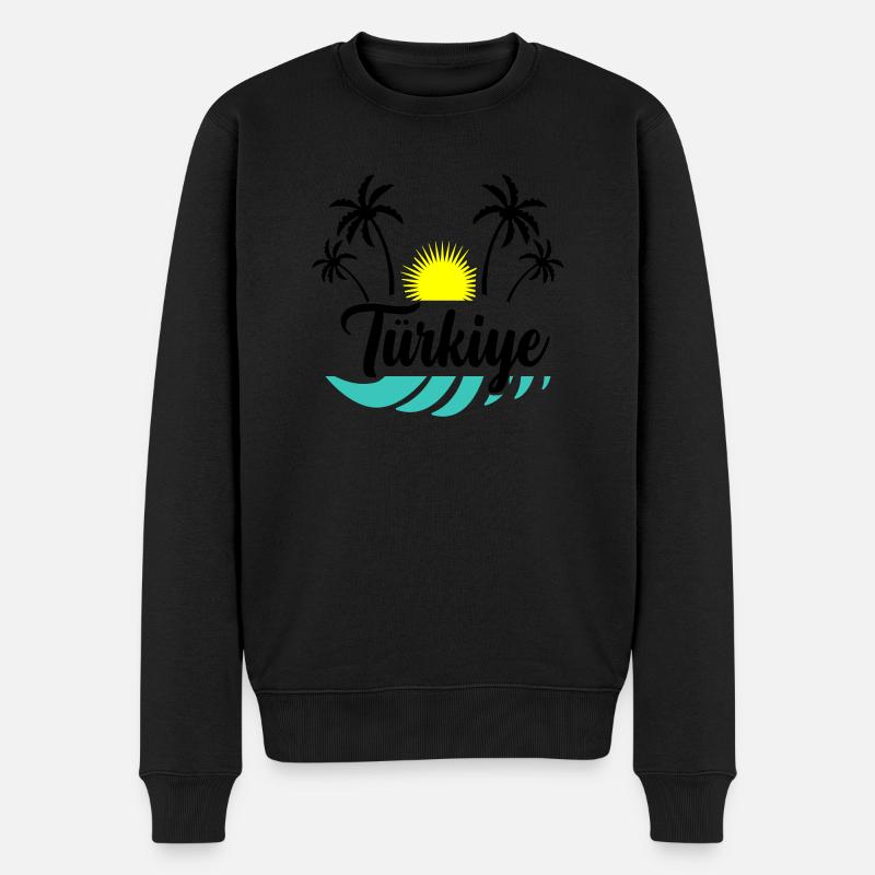 türkiye - Männer Premium Bio Pullover - Schwarz