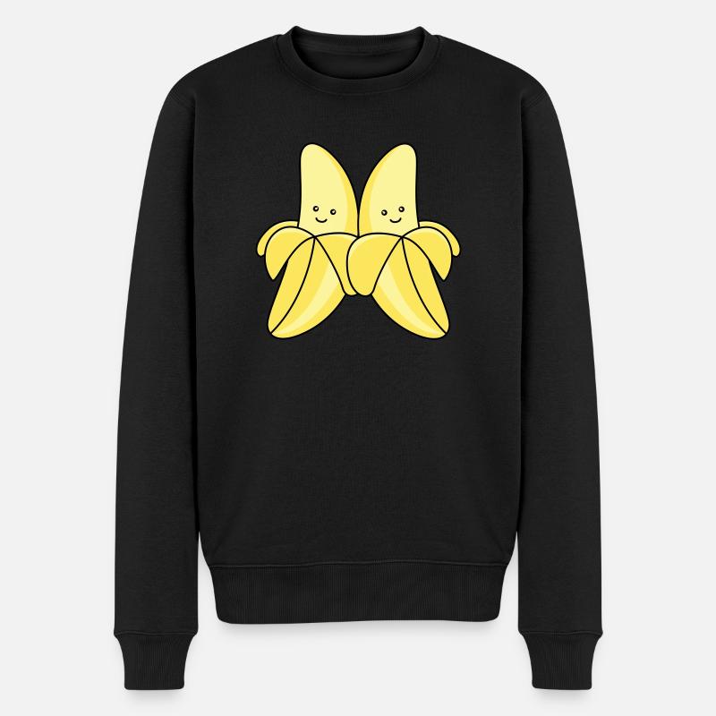 Bande dessinée Bananes - Pull Premium bio Homme - noir