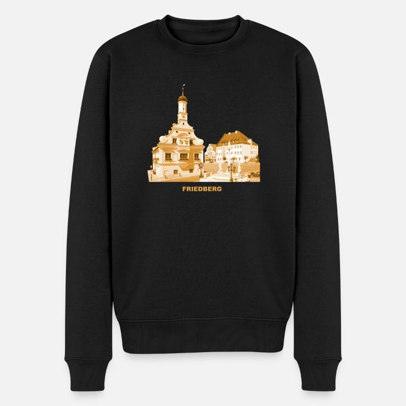 Friedberg Bayern Rathaus Schwaben Aichach - Männer Premium Bio Pullover - Schwarz