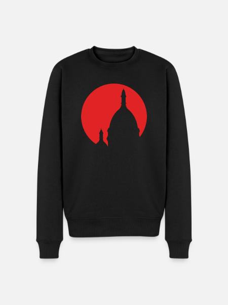 Sacré-Coeur Montmartre Paris red silhouette - Men's Premium Organic Jumper - black