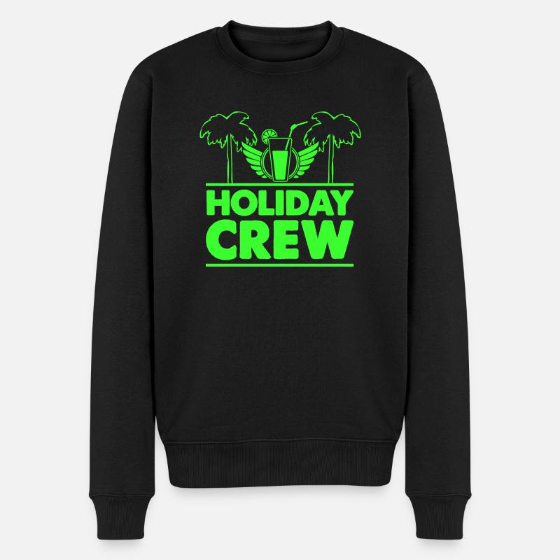 holiday crew - Männer Premium Bio Pullover - Schwarz