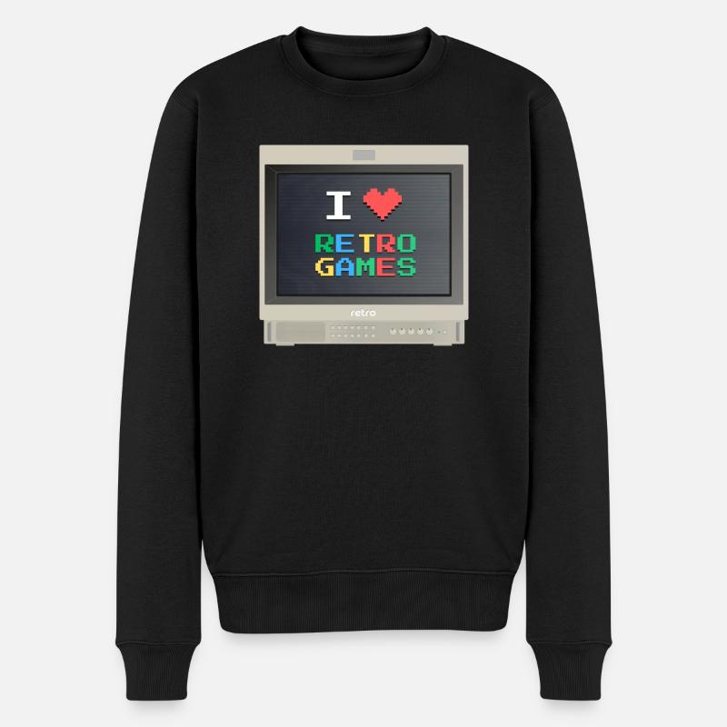 PVM Lover - Retrogames (Beige) - Pull Premium bio Homme - noir