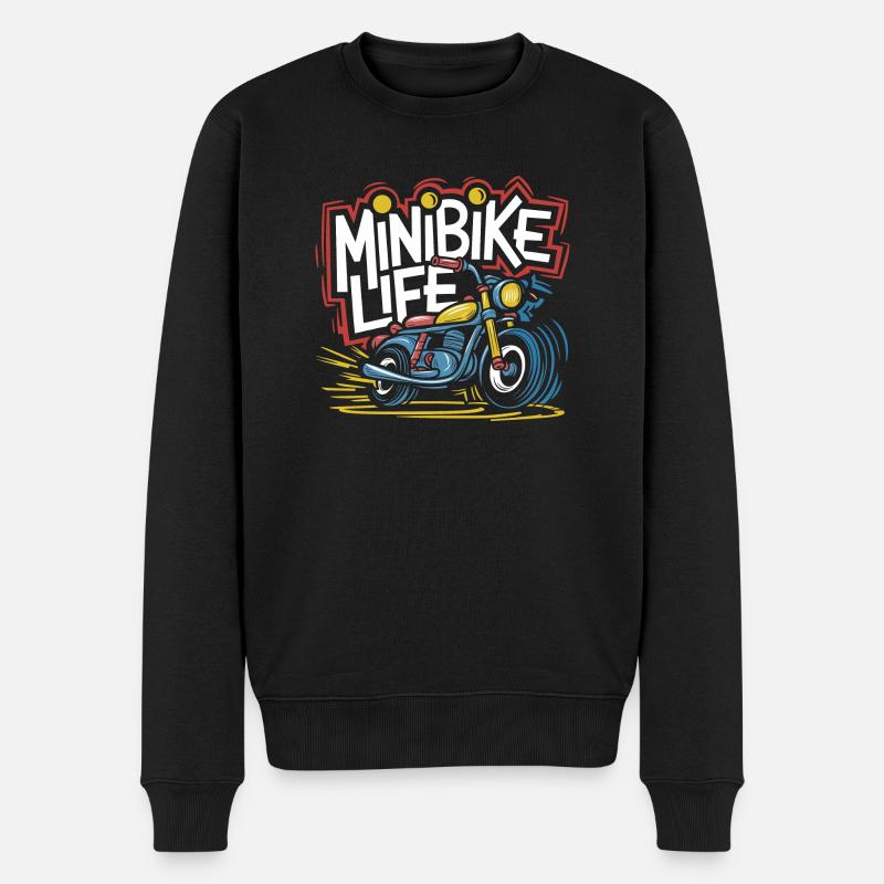 Leidenschaft für Minibikes - Männer Premium Bio Pullover - Schwarz