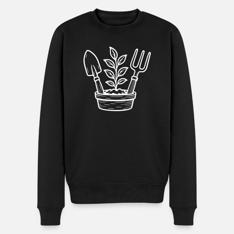 Jardinier Plantes de jardinage - Pull Premium bio Homme - noir