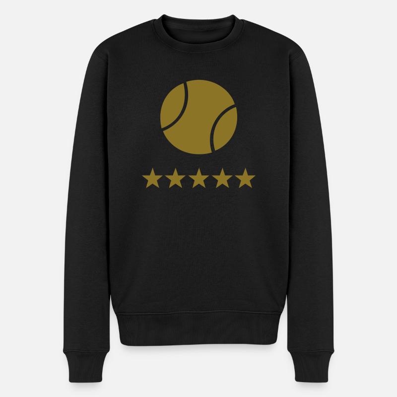 tennis - Männer Premium Bio Pullover - Schwarz