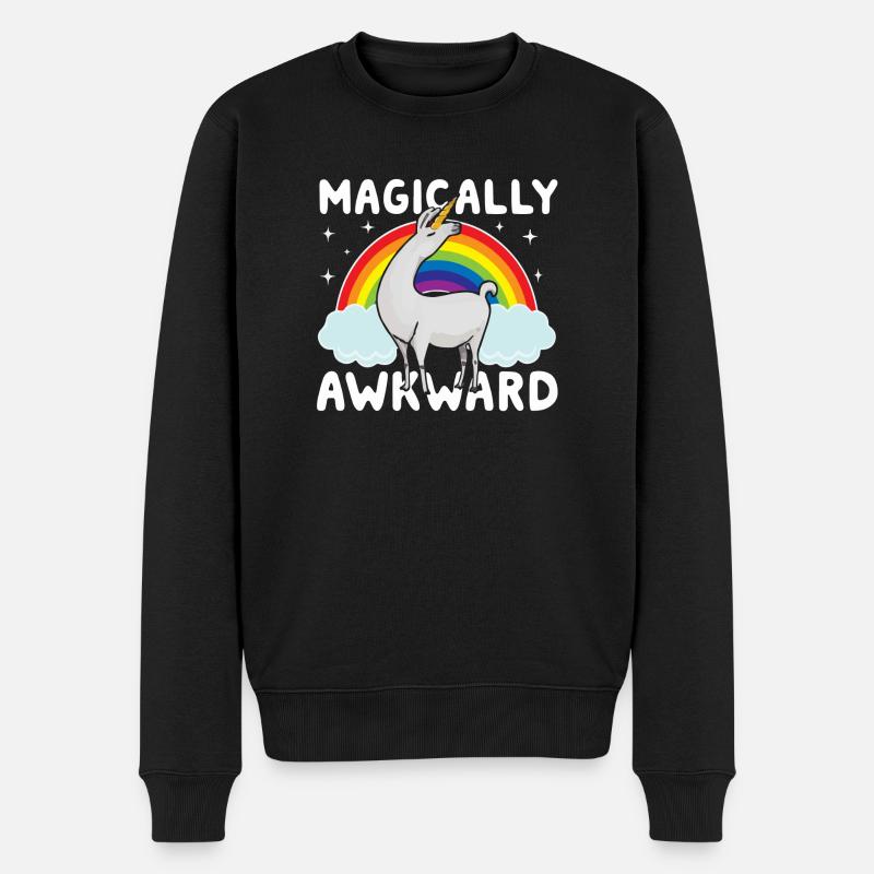 Llamacorn-Hemd - Männer Premium Bio Pullover - Schwarz