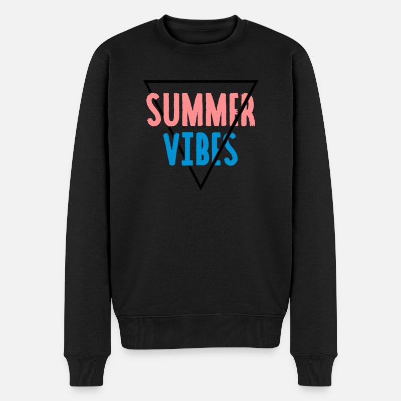 Summer Vibes - Triangle - Männer Premium Bio Pullover - Schwarz