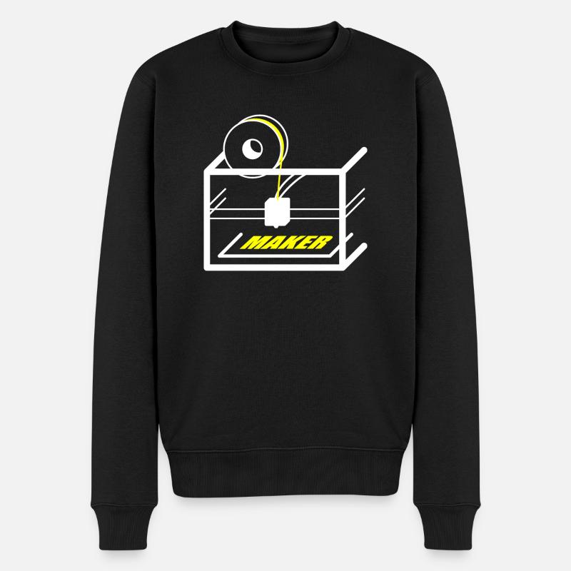 3D Drucker Design für Maker - Männer Premium Bio Pullover - Schwarz
