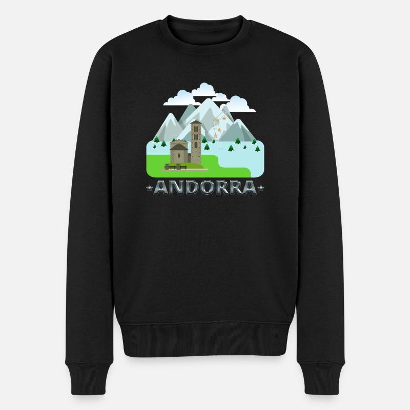 Andora - Männer Premium Bio Pullover - Schwarz