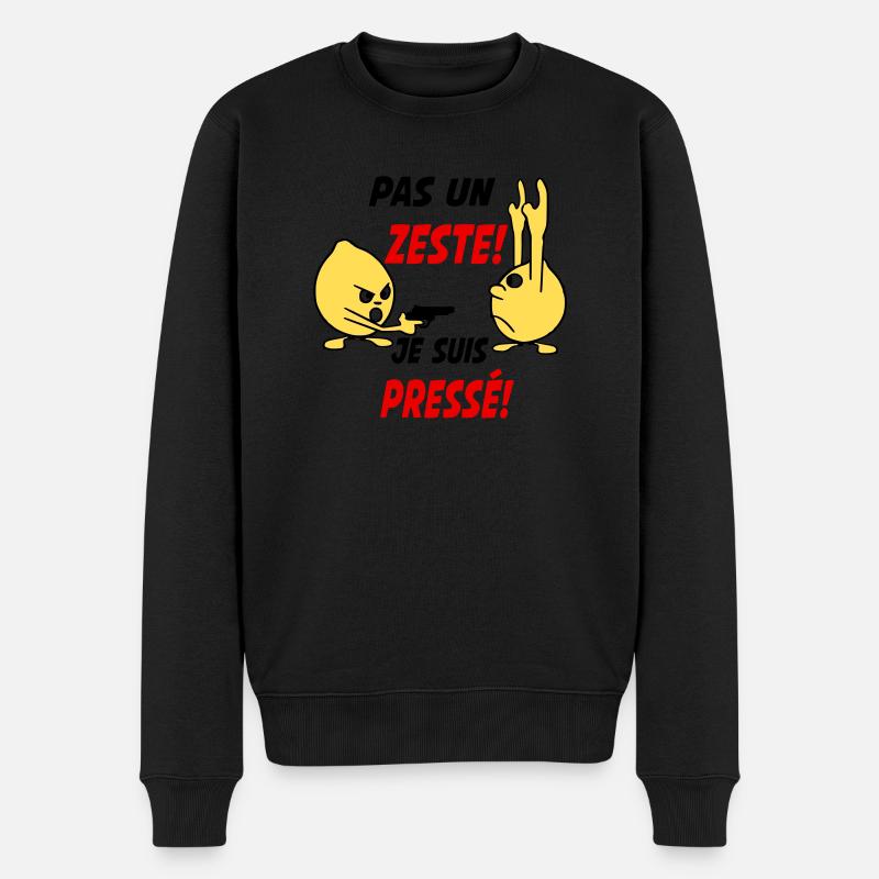 Pas un zeste je suis pressé! - Pull Premium bio Homme - noir