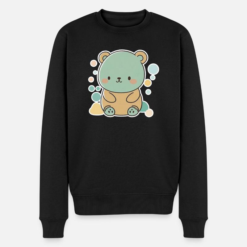 Süßes Babybär - Männer Premium Bio Pullover - Schwarz