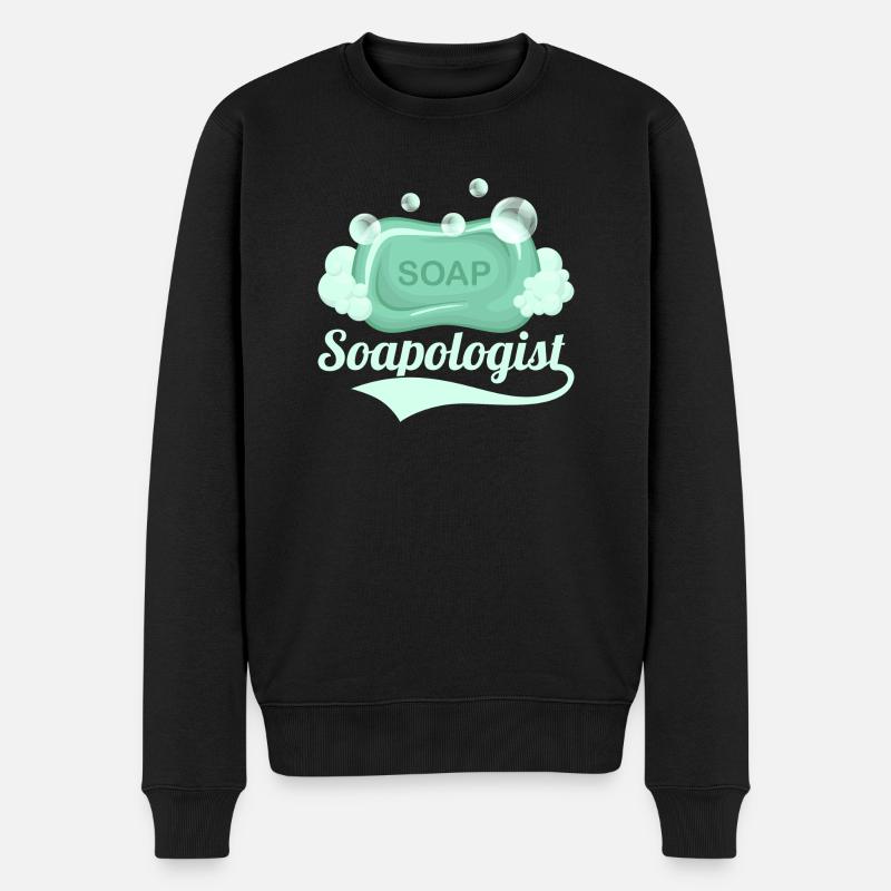 Soapologist Soapmaker Soapmaking - Men's Premium Organic Jumper - black