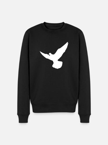 Friedenstaube - Männer Premium Bio Pullover - Schwarz