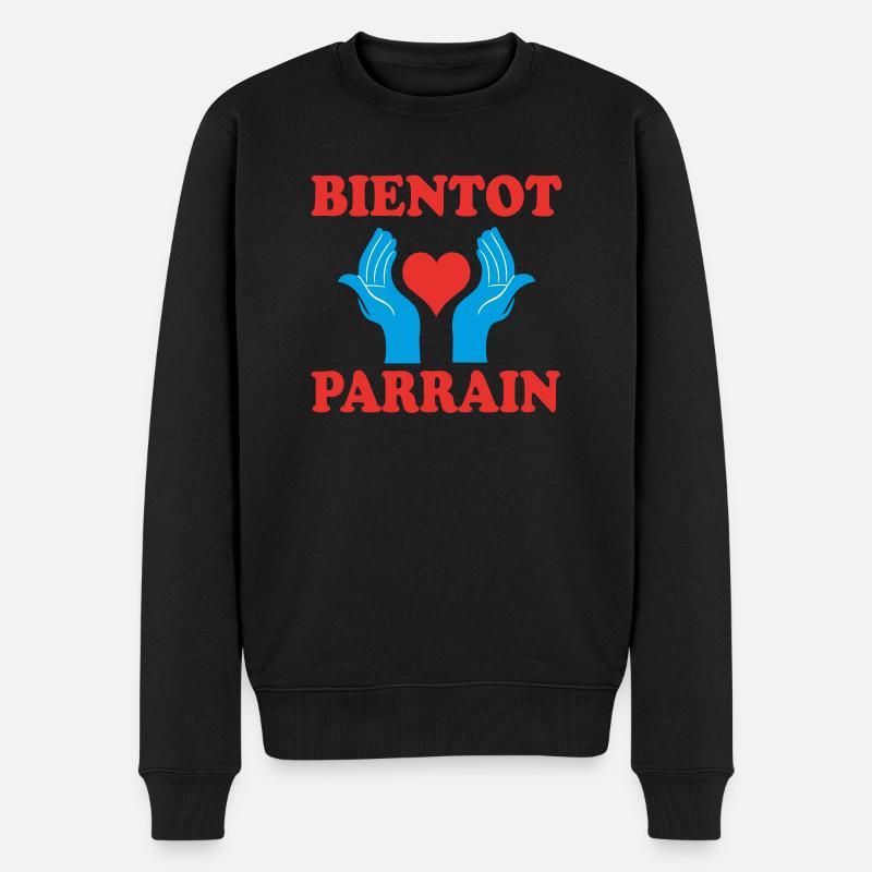 BIENTOT PARRAIN - Pull Premium bio Homme - noir
