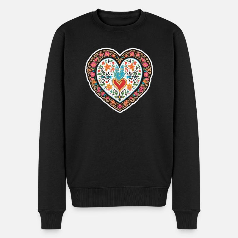 L’amour est un superpouvoir - Pull Premium bio Homme - noir