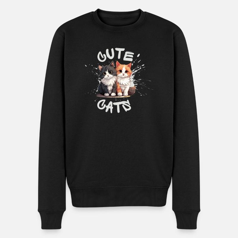 Chats mignons - Pull Premium bio Homme - noir