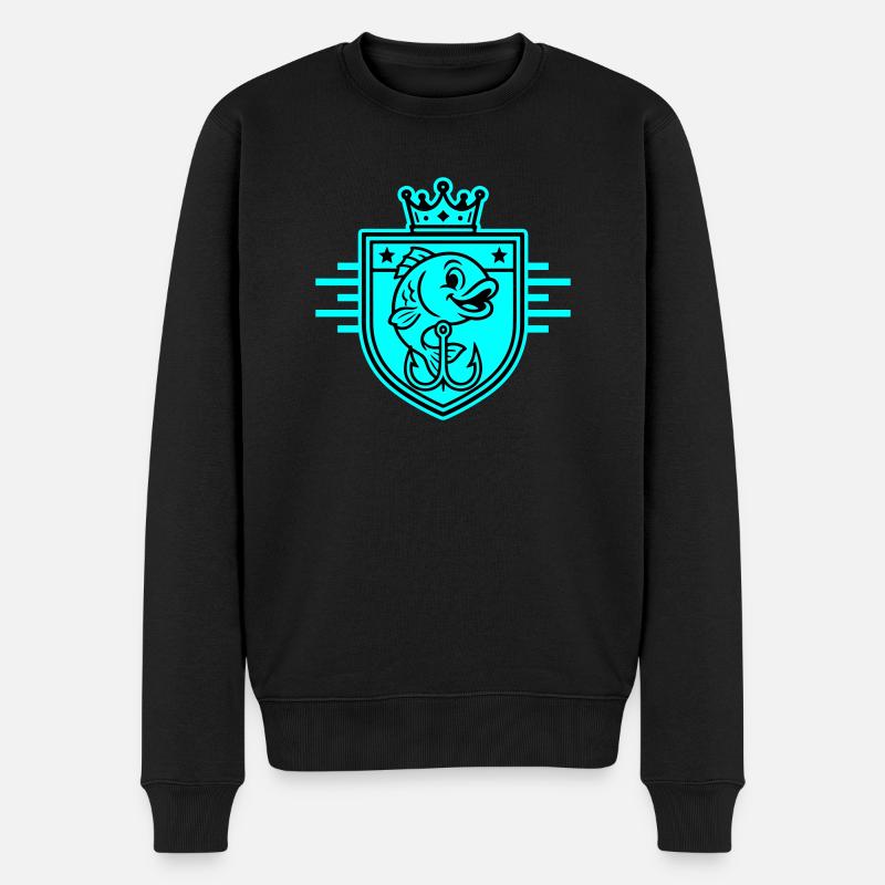 Bande dessinée Fish Fish Hook - Pull Premium bio Homme - noir