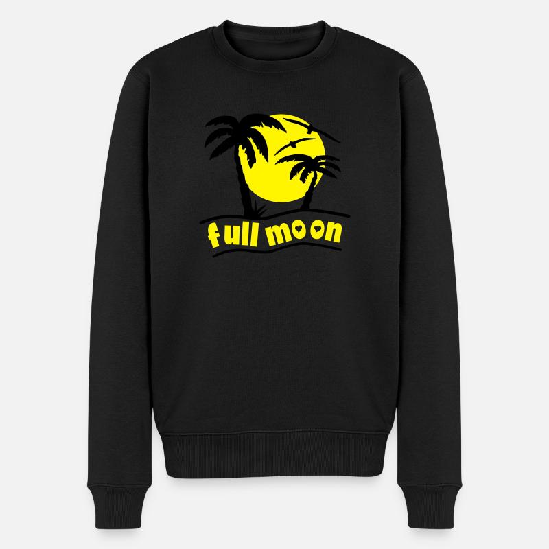 full_moon - Männer Premium Bio Pullover - Schwarz