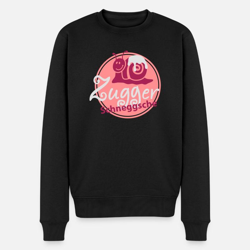 Zugger Schneggsche - Männer Premium Bio Pullover - Schwarz