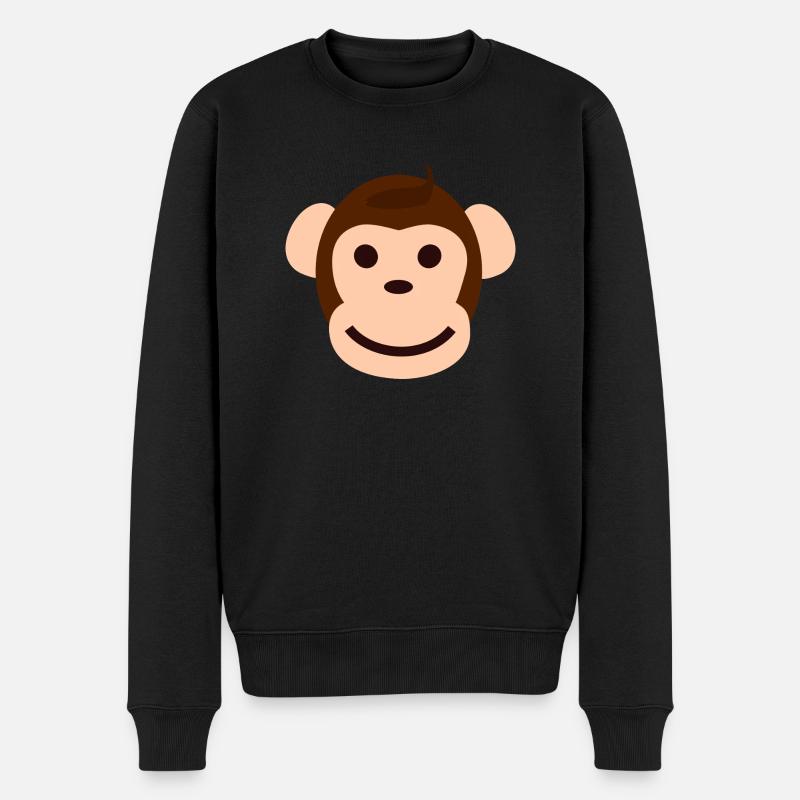 Affen Collection - Männer Premium Bio Pullover - Schwarz