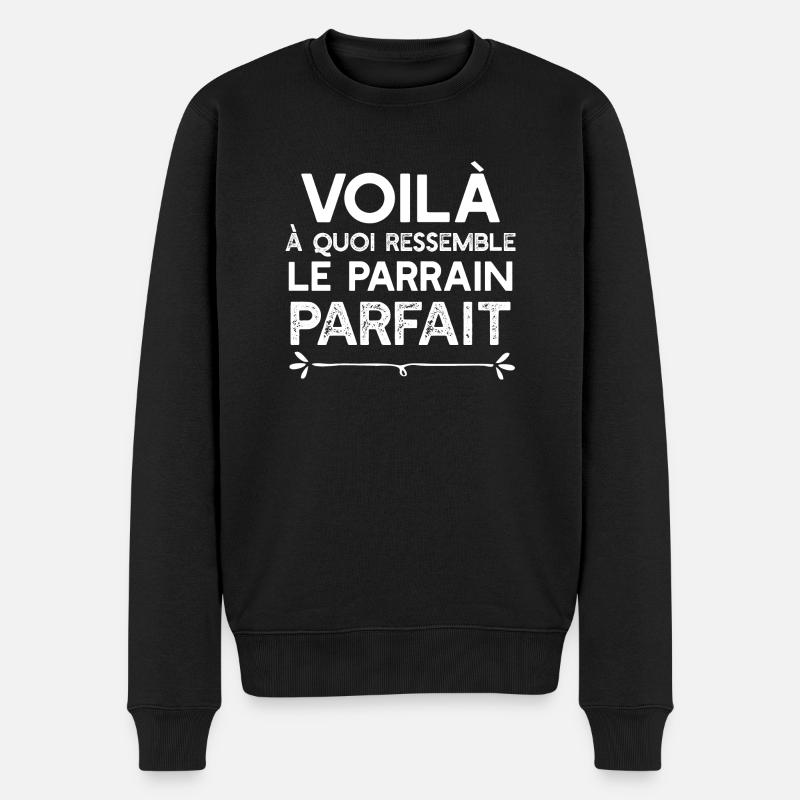 "Parrain parfait" t-shirt humour parrain - Pull Premium bio Homme - noir