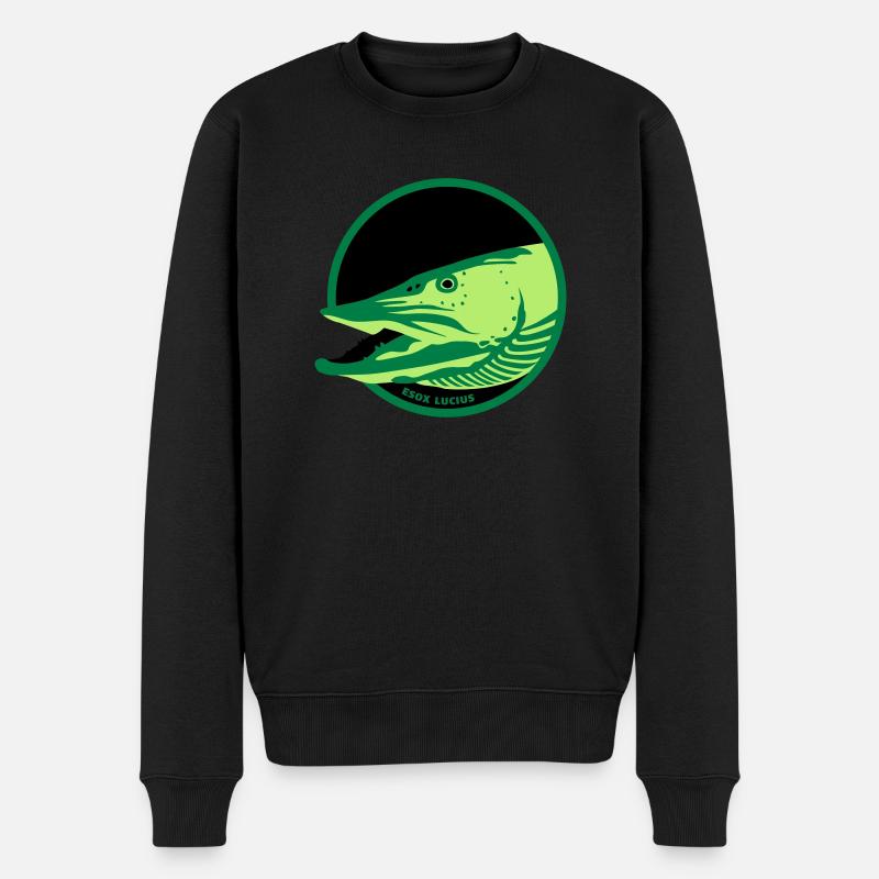 Hecht - Männer Premium Bio Pullover - Schwarz